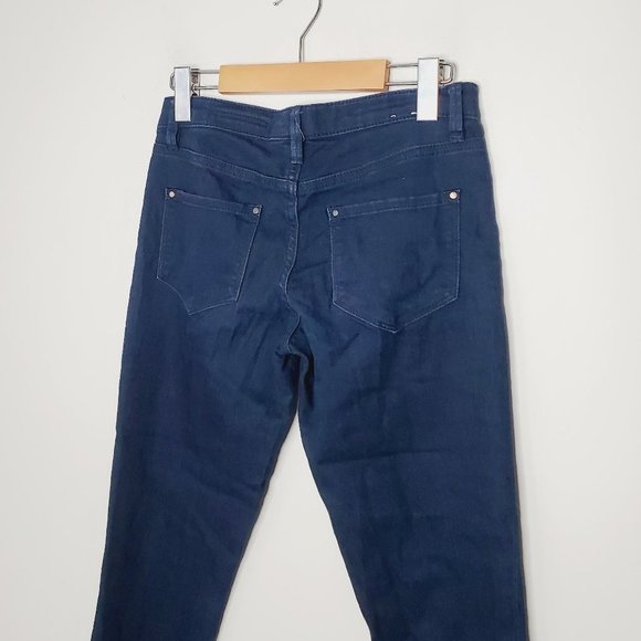 CLUB MONACO Dark Rinse Raw Hem Skinny Jeans - Picture 5 of 12